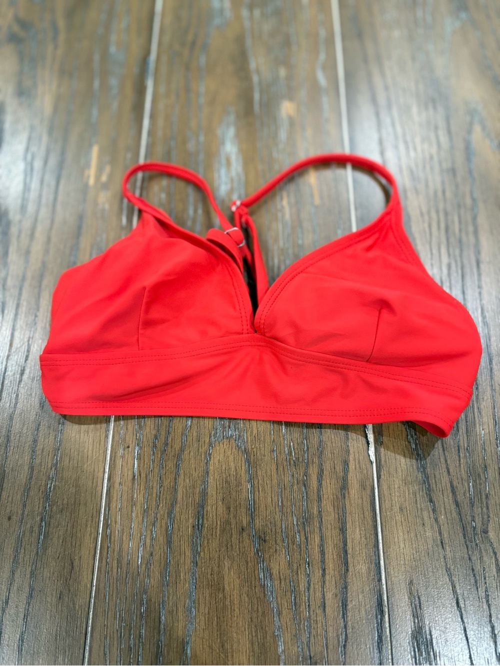 Islander Red V-Neck Bikini Top